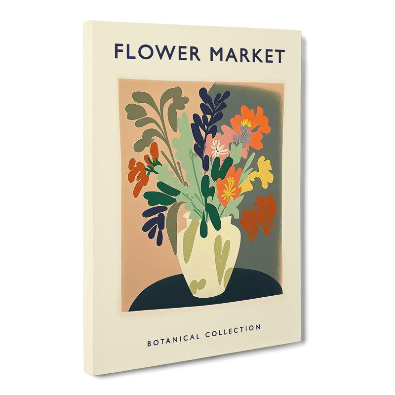 XMKTMKT-9 A Botanical Flower Market Exhibition No.3 - Wrapped Canvas Print, 76cm H x 50cm W x 3cm D