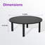 Table basse d'extérieur ronde en aluminium Gusman