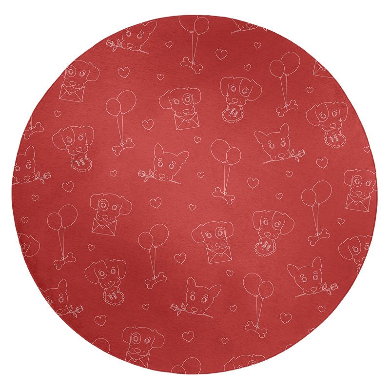 Chenille Indoor Rug, Round 5'