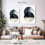 Impression sur toile sur fond bleu marine foncé-2078641880
