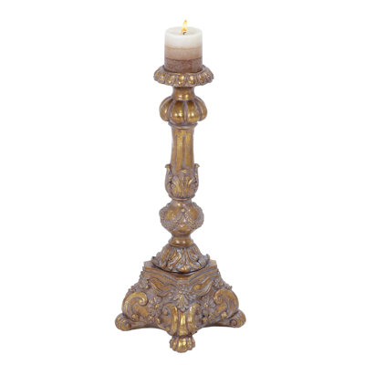 Grand porte-bougie décoratif en polystone