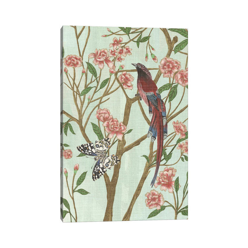 Delicate Chinoiserie III by Melissa Wang - Wrapped Canvas Painting, 66.04 cm H x 45.72 cm W x 3.175 cm D