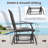 Winston Porter 3 Pcs Patio Gliding Set With Tempered Glass Coffee Table Quick Dry Foam Wicker All Weather