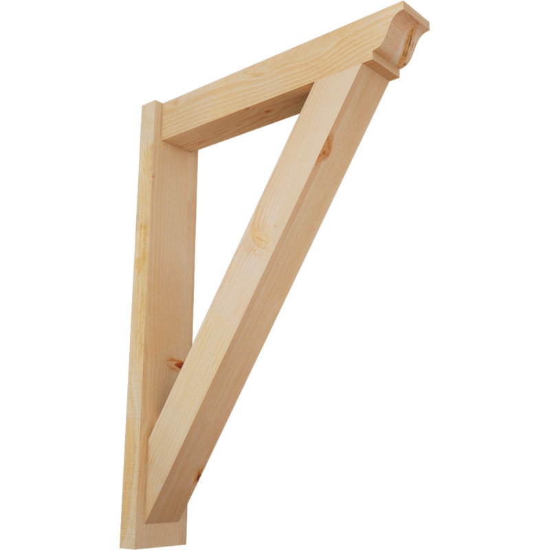 Persienne traditionnelle en bois rustique, Sapin Douglas de 6 po (sciage brut), P 30 po x H 42 po