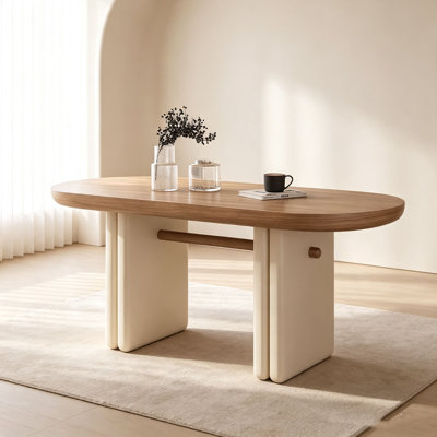 Table ovale en chêne crème French French