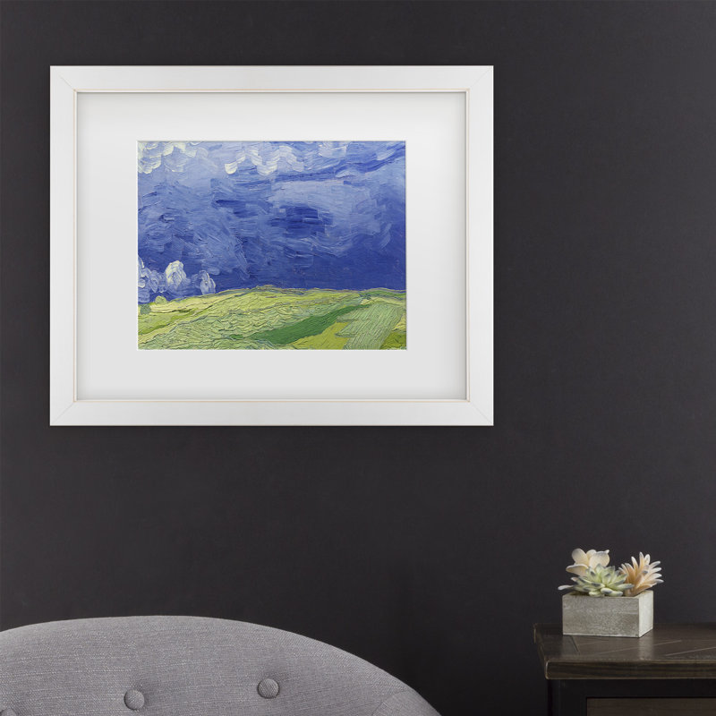 «Wheatfields Under Thundercloud» par Vincent Van Gogh, reproduction d'art sur toile, H 16 po x l 20 po x P 0,5 po