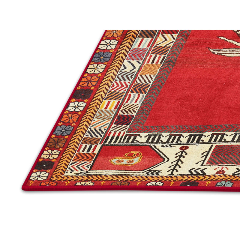 Tapis rouge à motif sud-ouest, Rectangle 5 pi x 7 pi