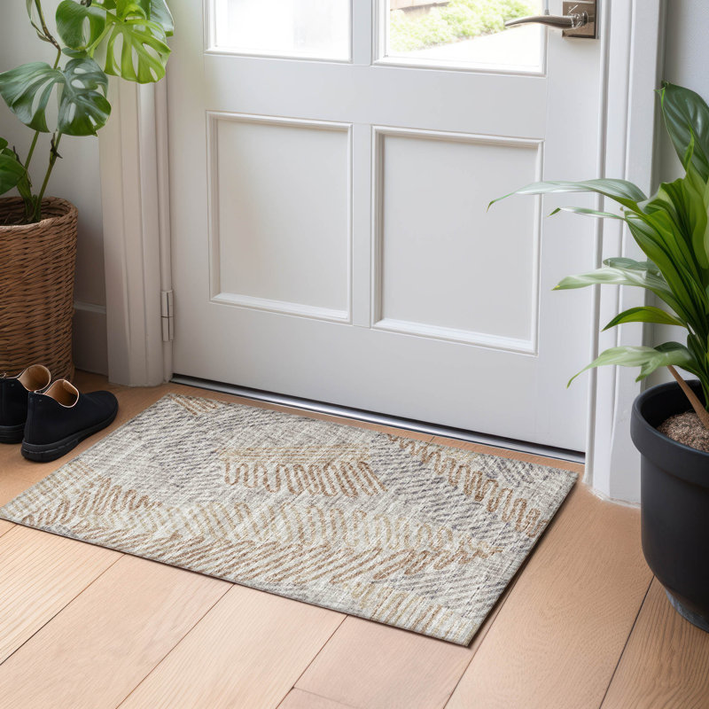 Premium Machine Washable Vaseem AMF117 Rug, Rectangle 1'8" x 2'6"