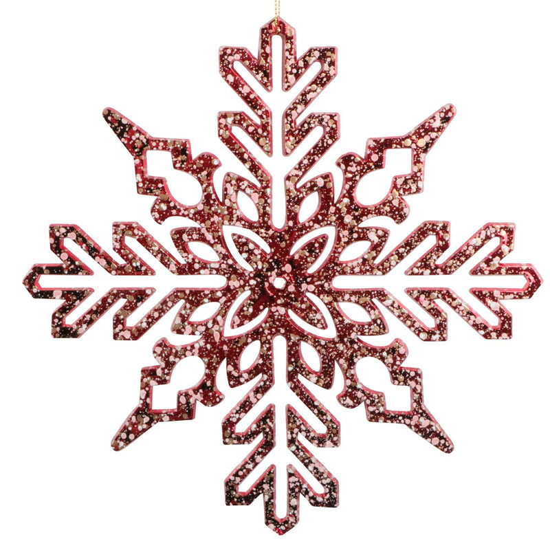 Ornement en forme de flocon de neige brillant Mertztown, Or