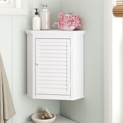 Zal Removable Corner Wall Storage Bathroom Cabinet with Shelving