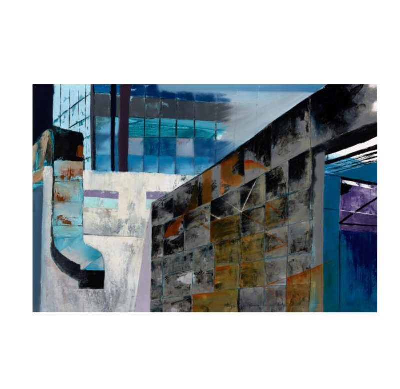 Urban Wall Street Print by Derek Shaw, Outdoor, 36" H x 54" W x 1.5" D