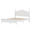 Structure de lit plateforme de style rétro avec support de lattes en bois robuste-1371267253