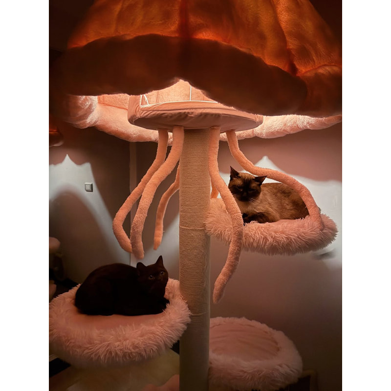 Classical Jellyfish Cat Tree - Pink, Pink