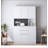 74" Kitchen Pantry Cabinet with Charging Station,Freestanding Buffet Cupboards Sideboard with Drawer,Modern Pantry Cabinet with Microwave Stand for Kitchen,Living Room,Dinning Room-1342074570