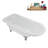 62" Streamline Clawfoot Tub,Tray,Drain, Clawfeet-101628981-102218224