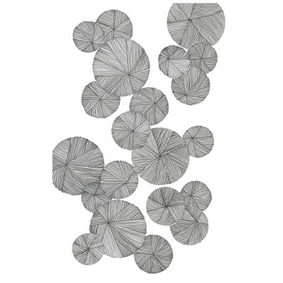 Straight Line Circles | Ink On Paper | Painting By Shreya Gupta