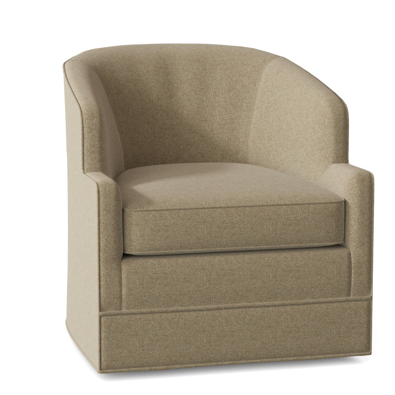Manning 29" Wide Swivel Barrel Chair, 8789 Barley 100% Polyester