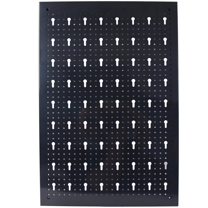 Organisateur mural de panneau perforé, organisateur de garage pour outils en métal de 4 pi avec 3 panneaux perforés, porte-foret, porte-clés, accessoires de crochets, panneau perforé mural de rangement pour atelier, noir