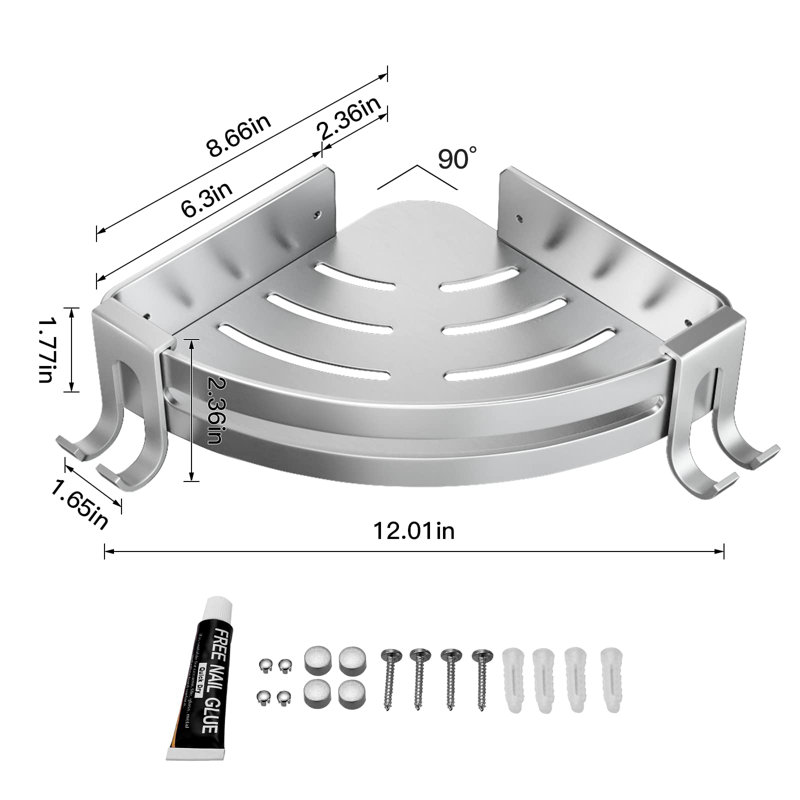 Luzica 3 Piece Triangle Corner Shelf