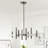 Oiti 8 - Light Steel Dimmable Chandelier-1481053878