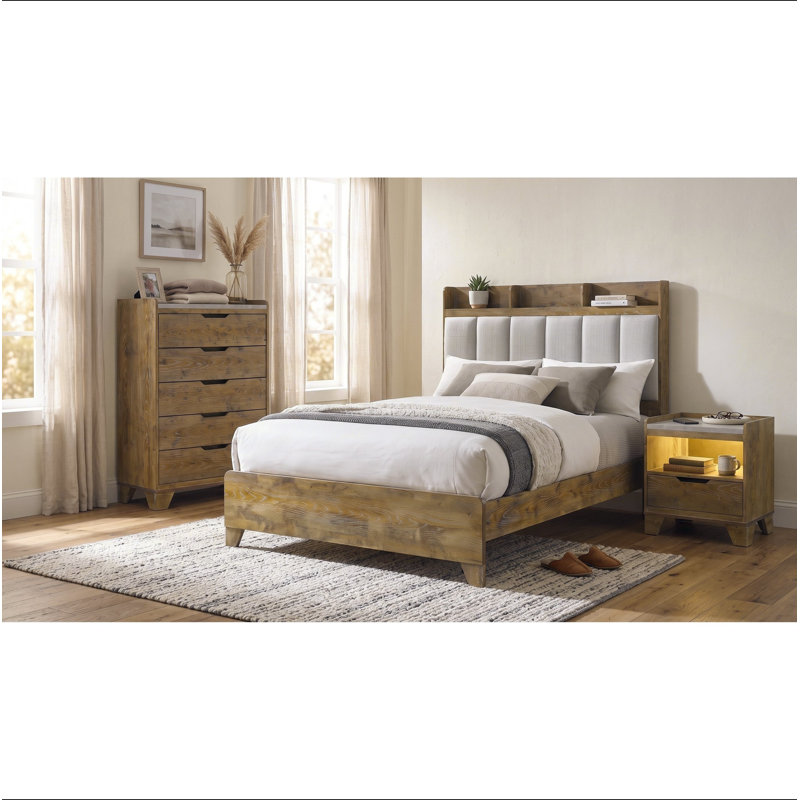 Ensemble de chambre à coucher avec lit très grand 3 pièces