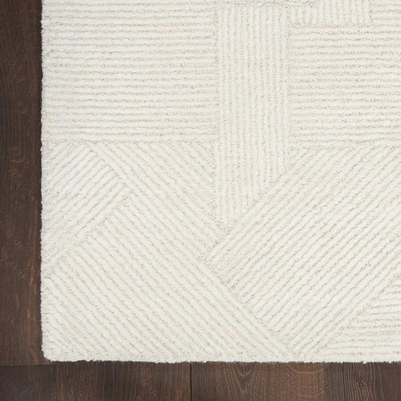 Cattalaya Geometric Area Rug in Ivory, Runner 2'3" x 8'