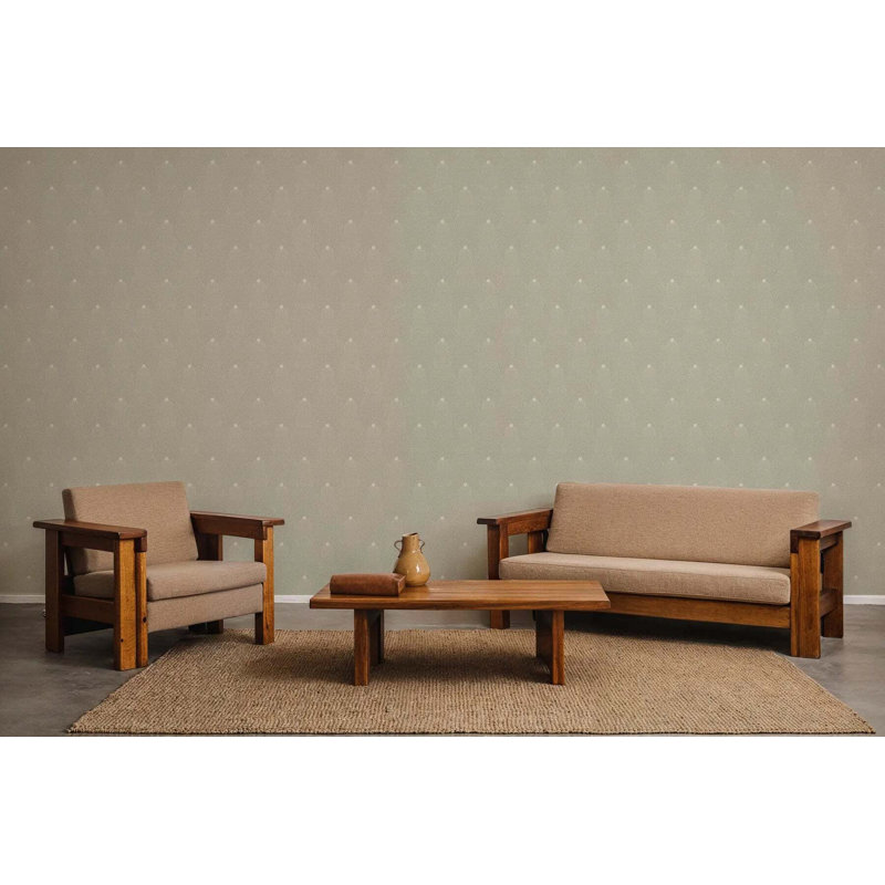 Beaded Current - Wallpaper, Linen, Faux Grasscloth, Non-Pasted