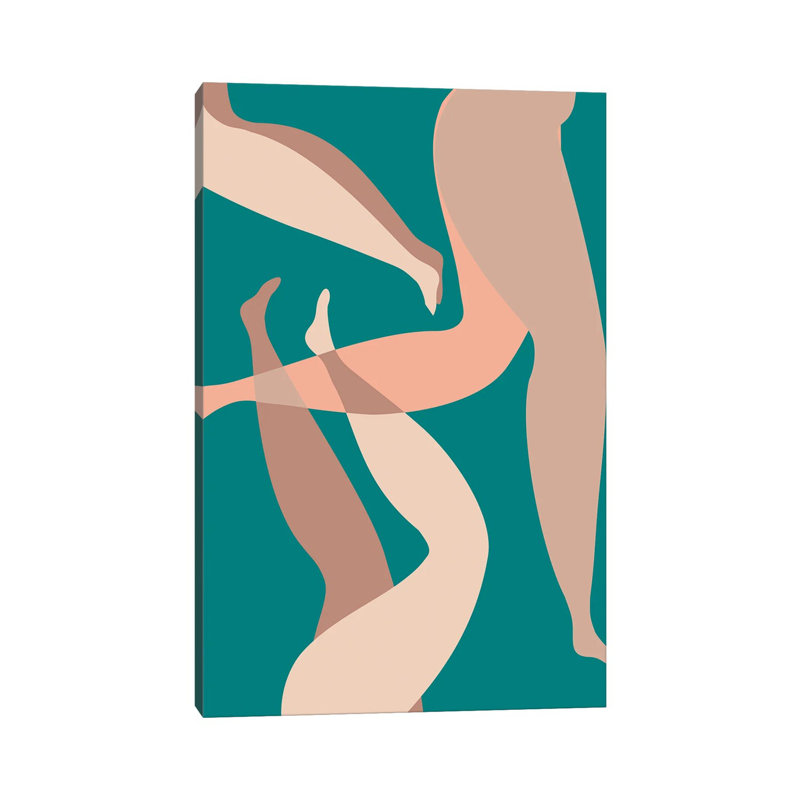Pieds verts-impression d’art graphique, Pas de tapis, Toile tendue, H 18 po x l 12 po x 1,5 po