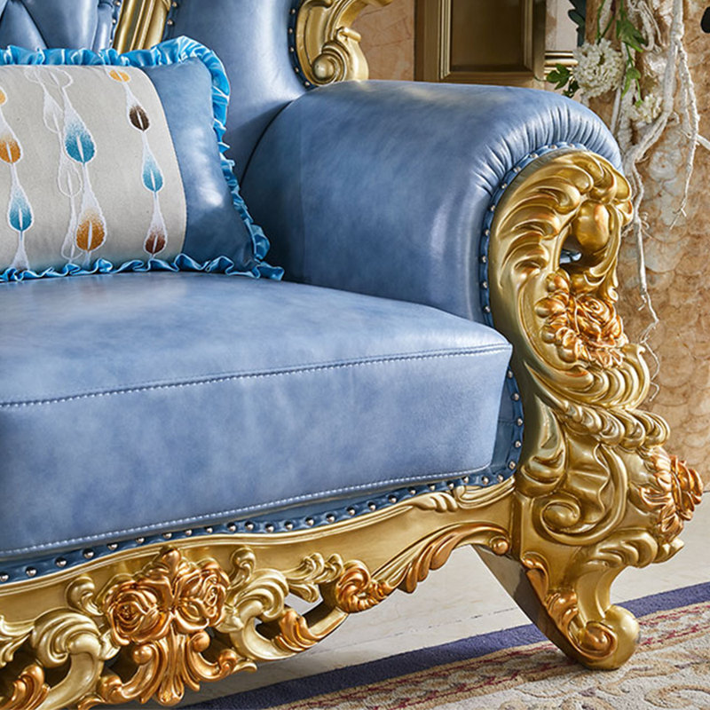 Fauteuil en cuir véritable capitonné de 55,9 po de largeur