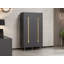 Armoire polyvalente élégante Wesa, couleur anthracite, 35,4 x 64,6 x 18,5 pouces | 100% panneau de particules enduit de mélamine, épaisseur: 0,7 pouce | Idéal pour le rangement dans le bureau à domicile, le salon et la chambre à coucher, conception durable et élégante-109343686