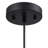 1-Light Matte Black Mini Kitchen Island Pendant