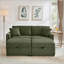 Comfortable Fluffy Corduroy Lazy Sofa with Double Ottomans and Table Board for Chailiving-308411433