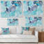 Turquoise et mauve luxueux, art fluide abstrait, reproduction sur toile-67328839-67328840