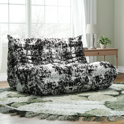 Armless 2-Seat Togo Two Seater Large Bean Bag Sofa by Trule
