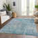 Machine Washable Indoor/Outdoor Claudian ACN1237 Blue Rug