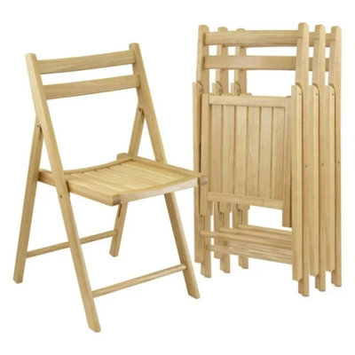Ensemble de chaises pliantes en bois 4 pièces Wood Robin