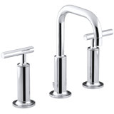 Purist Widespread Bathroom Faucet with Drain Assembly