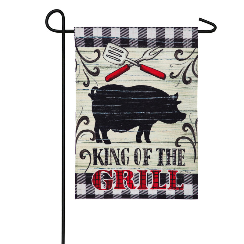 Très grand du gril occultant de 2 côtés 18 x 12,5 po drapeau de jardin