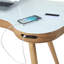 Emil Glass Solid Wood Executive Desk