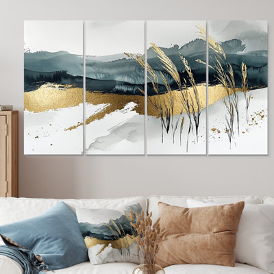 Black Winters Hush Landscape II - Ensemble de décorations murales paysage d'hiver