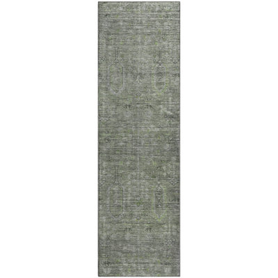 Premium Machine Washable Prisco Green Rug