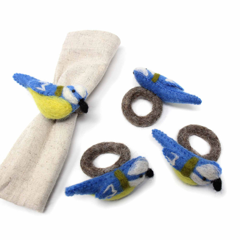 Natural Wool, Azo-free Dyes Napkin Ring