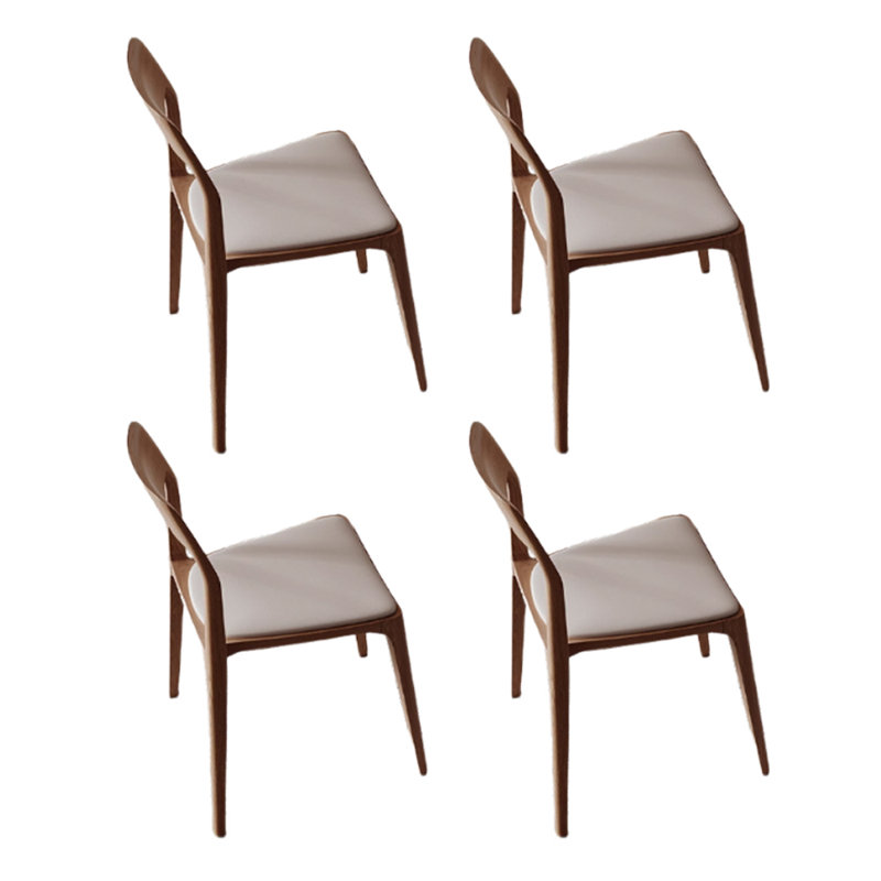 Chaises de salle à manger durables en similicuir et bois de frêne