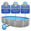 Trinity Oval 52-in Deep Steel Wall Pool Package with 7-in Top Rail-87679827