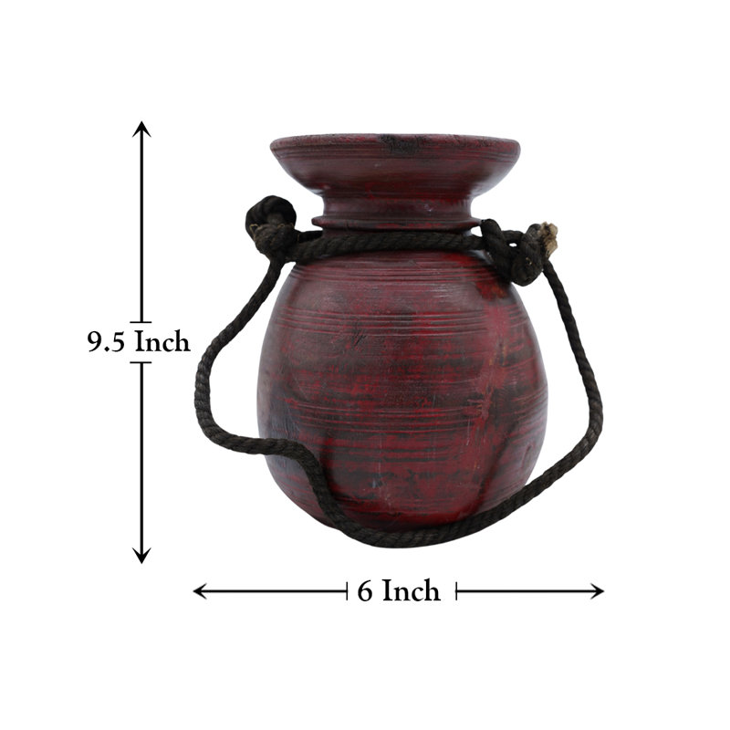  Vase décoratif en bois de manguier pour la maison