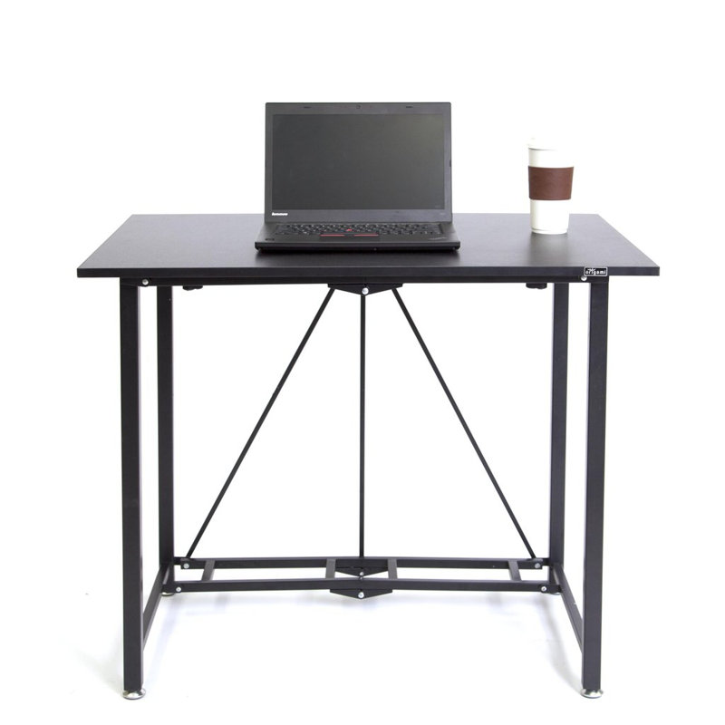  Folding Computer Desk Space Saving Collapsible Design No Assembly