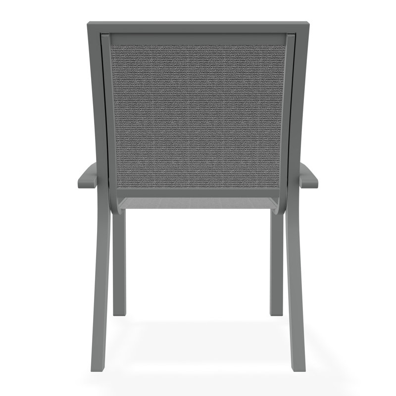 Kendall Outdoor Dining Chair, Graphite, Titanium Sunbrella®