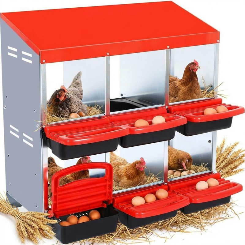 Nesting Boxes, 79cm H x 81cm W x 52cm D, Red