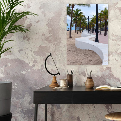 Mur de plage à Fort Lauderdale, comté de Broward, Floride, États-Unis, palmier contemporain, art urbain