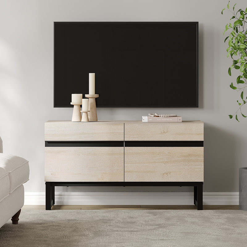 Crédence de rangement l 35,4 po Aadam, Beige